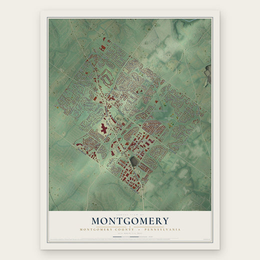 Montgomery, Montgomery County, Pennsylvania map print, the full design