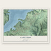 Lakeview, Arkansas map print, the full design