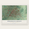 Borough of Cresson, Cambria County, Pennsylvania map print, the full design