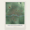 Village of Waterloo, New York map print, the full design