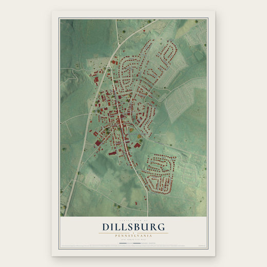Dillsburg, Pennsylvania map print, the full design