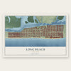 Long Beach, New York map print, the full design