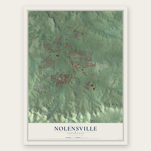 Nolensville, Tennessee map print, the full design