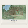 Wenonah, Minnesota map print, the full design