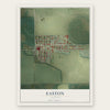 Easton, Illinois map print, the full design