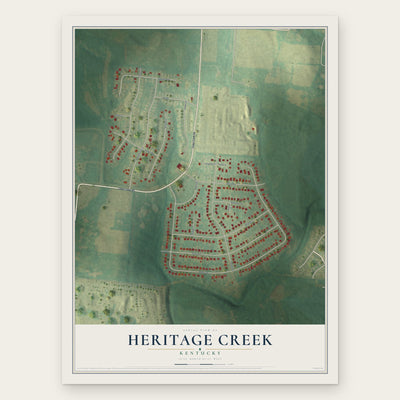 Heritage Creek, Kentucky map print, the full design