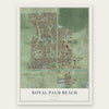 Royal Palm Beach, Florida map print, the full design