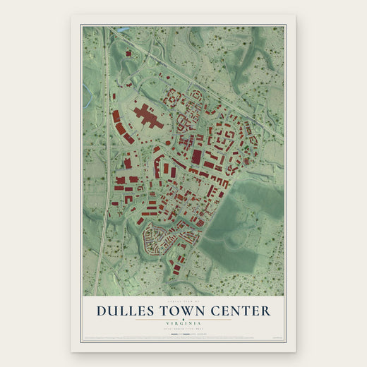 Dulles Town Center, Virginia map print, the full design