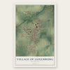Luxemburg, Wisconsin map print, the full design