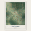Bronwood, Georgia map print, the full design
