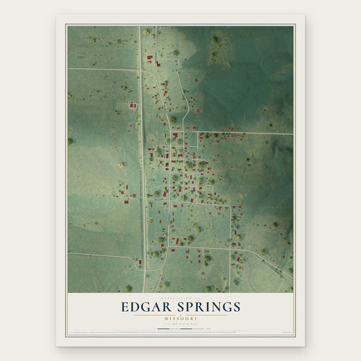 Edgar Springs, Missouri map print, the full design