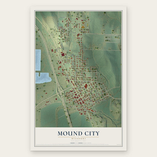 Mound City, Missouri map print, the full design