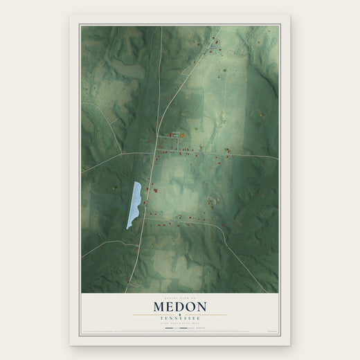 Medon, Tennessee map print, the full design