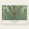 Lynnville, Tennessee map print, the full design