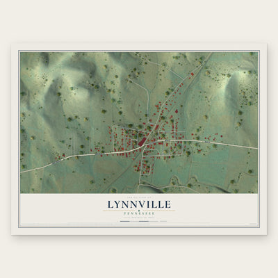 Lynnville, Tennessee map print, the full design
