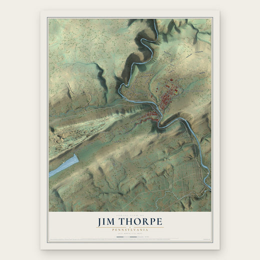 Jim Thorpe, Pennsylvania map print, the full design