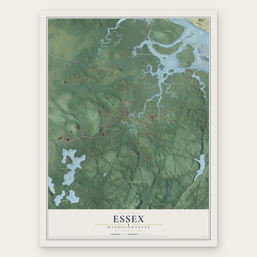 Essex, Massachusetts map print, the full design