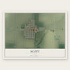 Scott, Ohio map print, the full design