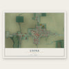 Lyons, Ohio map print, the full design