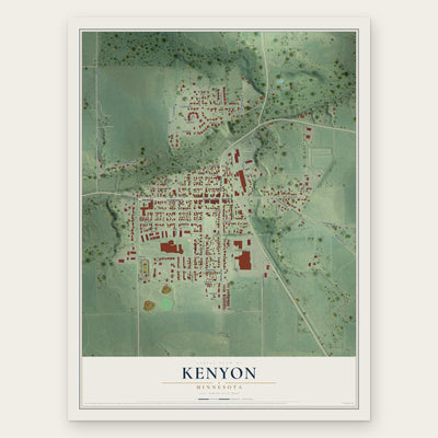 Kenyon, Minnesota map print, the full design