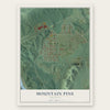 Mountain Pine, Arkansas map print, the full design