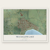 McCullom Lake, Illinois map print, the full design