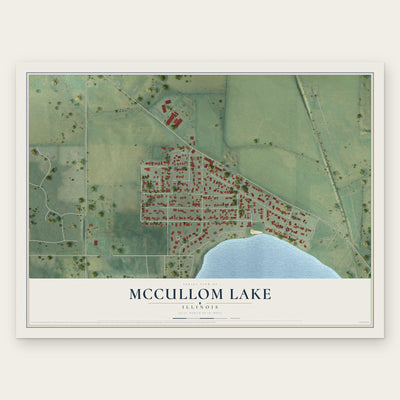 McCullom Lake, Illinois map print, the full design