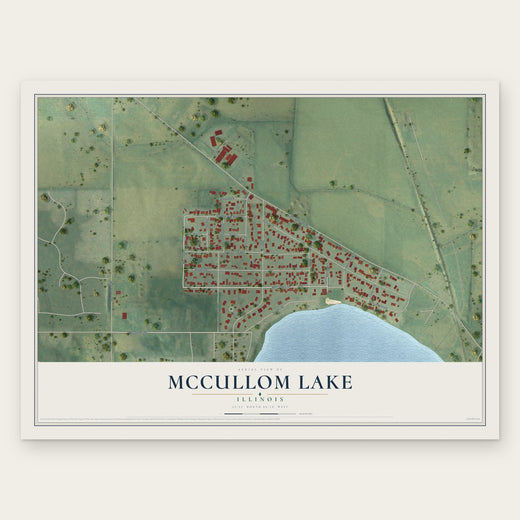 McCullom Lake, Illinois map print, the full design