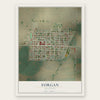Forgan, Oklahoma map print, the full design