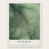 River Bluff, Kentucky map print, the full design