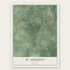 St. Augusta, Minnesota map print, the full design