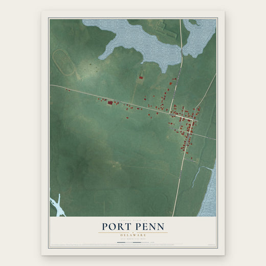 Port Penn, Delaware map print, the full design