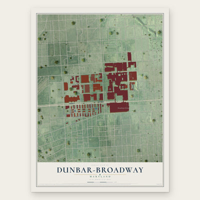 Dunbar-Broadway, Maryland map print, the full design