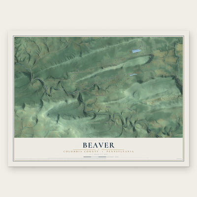Beaver, Columbia County, Pennsylvania map print, the full design