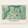 West Newbury, Massachusetts map print, the full design