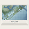 Quintana, Texas map print, the full design