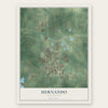 Hernando, Mississippi map print, the full design