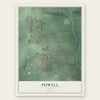 Powell, Ohio map print, the full design