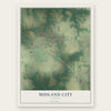 Midland City, Alabama map print, the full design