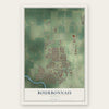 Bourbonnais, Illinois map print, the full design