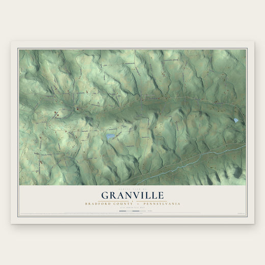 Granville, Bradford County, Pennsylvania map print, the full design