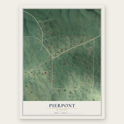 Pierpont, Missouri map print, the full design