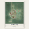 Ostrander, Minnesota map print, the full design
