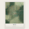 Metz, Missouri map print, the full design