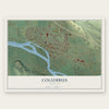 Columbus, Montana map print, the full design