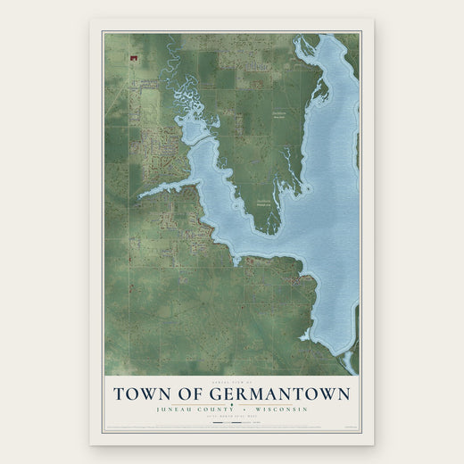Town of Germantown, Juneau County, Wisconsin map print, the full design