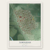 Townsend, Montana map print, the full design