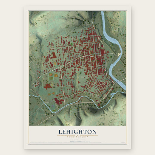 Lehighton, Pennsylvania map print, the full design