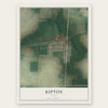 Kipton, Ohio map print, the full design