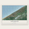 Long Beach, Indiana map print, the full design